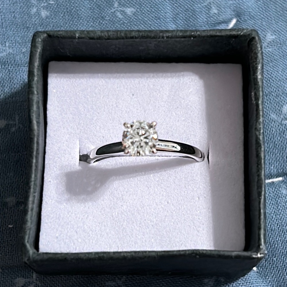 14k Gold and LG Diamond (.66 ct) Solitaire Ring w/appraisal ($925).  Size 7.